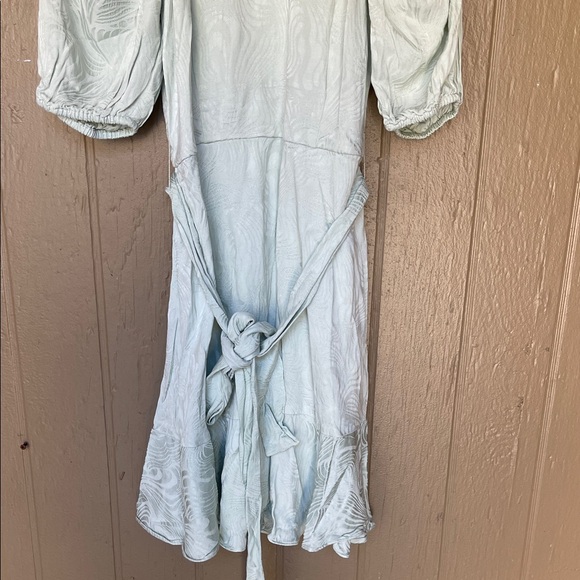 & Other Stories Elegant Sage Green Puff Sleeve mini Dress Size 4 - Picture 5 of 12